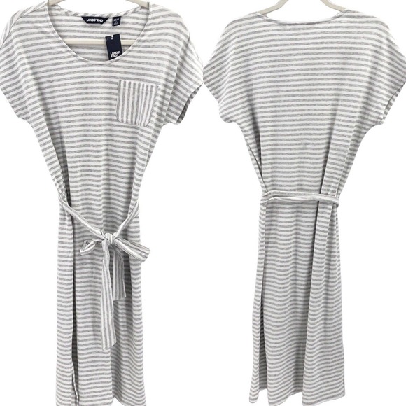 Lands End NEW Womens Size XS Petite Midi Striped Tee Shirt Dress Short Sleeves - Picture 5 of 5